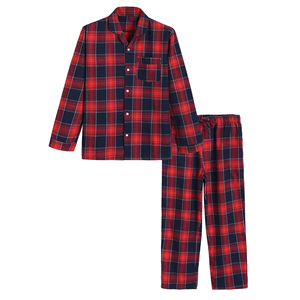 Noël hommes pyjamas ensembles 100% coton flanelle tartan hiver personnalisé pyjama enfants garçons pyjamas - Product Image 3