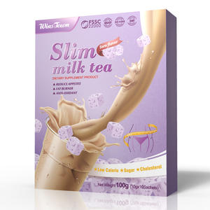 Venta caliente Taro Flavour Slim Milk Tea Reduce el apetito Quemador de grasa Ingredientes herbales naturales para bajar de peso Suplementos herbales - Product Image 5