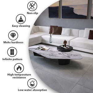 Piastrelle in Gres Porcellanato Lucido Effetto Marmo 600x1200mm, Grado 3A, Antiscivolo, per Soggiorno Moderno - Product Image 3