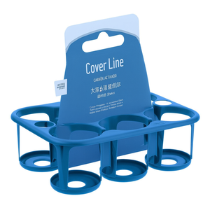 Porta botellas con cesta para 6 botellas COVER LINE Azul océano 807514471F - Product Image 2