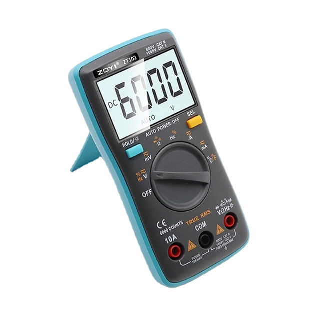 Palm Size Pocket True Rms Multi Tester ZT102 6000 Counts Digital Multimeter with Auto Power off