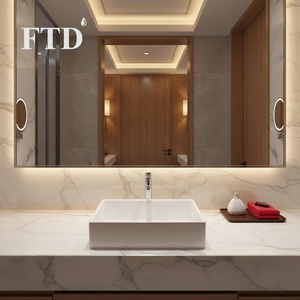 Lavabo <span class=keywords><strong>de</strong></span> salle <span class=keywords><strong>de</strong></span> bain rectangulaire moderne à poser, en céramique, facile à nettoyer, <span class=keywords><strong>sans</strong></span> <span class=keywords><strong>trou</strong></span> pour robinet, capacité 9L - Product Image 3