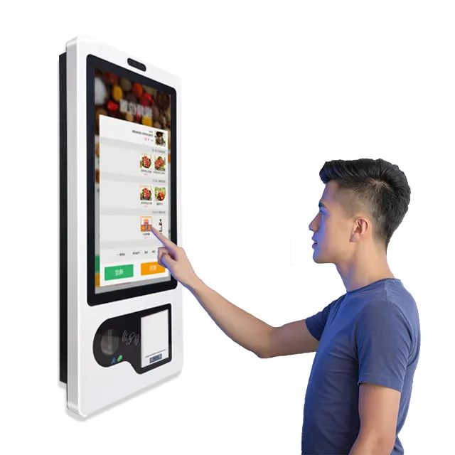 Kendinden sipariş bilet makinesi ile nakit restoran kuyruk sistemi yönetimi bilet baskı kiosk