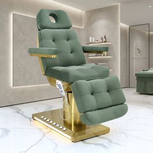 Luxury 4 Motor <b>Electric</b> Facial Bed Sage Green Professional Beauty Bed Silent Height Adjustable Treatment <b>Table</b> Spa Chair - Product Image 2