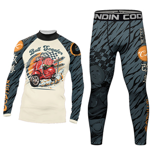 Ropa de gimnasio para hombre Cody, conjunto de 4 piezas, conjunto de ropa de entrenamiento, mallas deportivas para gimnasio para hombre, suministros, pantalones cortos de compresión térmica Rash-Guard - Product Image 6