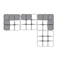Ensemble de canapé modulaire personnalisé pour salon, en tissu velours, avec éponge de modelage, canapé modulaire au sol
