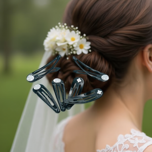 Pince à cheveux ILAN avec base décorative 5cm 6 pièces pour coiffure de mariée - Product Image 3
