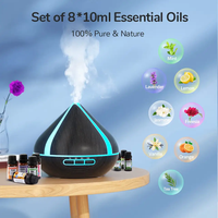 Diffuseur d'arômes 550 ml avec huile de citronnelle et Dista, humidificateur d'air parfumé, diffuseur d'huiles essentielles pour le yoga