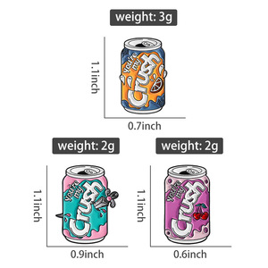 Broche en alliage de zinc peinte en forme de canette de soda, style « You're My Crush », badge pour vêtements et accessoires de sac, épingle - Product Image 6