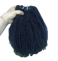Lots de Cheveux Bouclés Crépus 12A, 100% Cheveux Humains Bruts Vierge, Bouclés Profonds, Noirs Naturels, Tissage de Cheveux, Fournisseur en Gros
