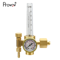 TIG MIG Welding Use 25LPM 60SCFH Flowmeter Pressure Regulator Brass CGA580 CO2 Argon Valve for Gas Cylinder