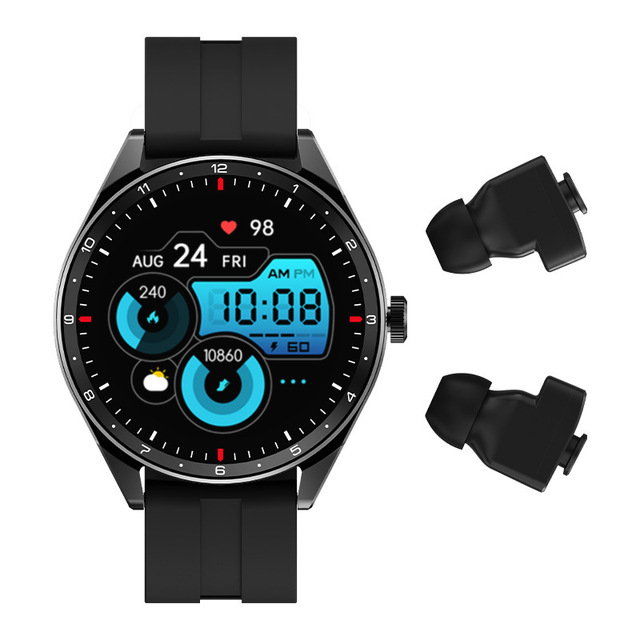 New 2025  TWS Headset Watch T23 Two-in-One for Call Smart Watch  IPS  Heart Rate Tracker