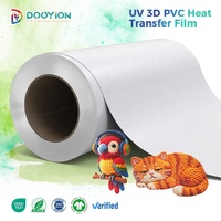 Film de transfert thermique PVC 3D en rouleau blanc, largeur 31/61 cm, épaisseur 0,3 mm, haute performance, lavable, pour logo 3D en relief