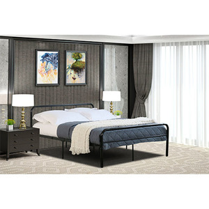 2026 ENTRADA Modern Design Single & Double Metal <b>Bed</b> Curved Headboard <b>Low</b> Price Steel <b>Frame</b> Evergreen Mail Order Bedroom Furnitu - Product Image 5