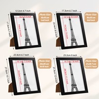 Cadre photo en bois vide fait main, à suspendre au mur, format A4, pour certificat, licence, image, ou comme cadre de présentation d'art calligraphique sur table