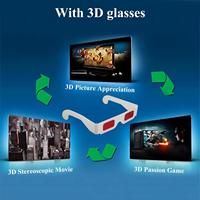 Lunettes de décodage 3D en papier avec filtre rouge pour matériel de réalité augmentée (RA) – Décodeur 3D secret