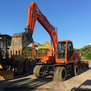 Mini-excavatrice sur pneus DOOSAN DH140W-7 14 tonnes d'occasion pour l'agriculture, également compatible avec les modèles DOOSAN 60, DH55, DH55-V, DH300LC-7, DH130W, DH140W - Product Image 1