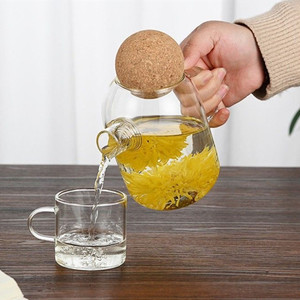 <span class=keywords><strong>เหยือก</strong></span>น้ำแก้วใสทำมือจากแก้วโบโรซิลิเกตคุณภาพสูง พร้อมหูจับและฝาปิดแบบลูกก๊อก ผลิตภัณฑ์เครื่องดื่มที่เป็นมิตรต่อสิ่งแวดล้อมและยั่งยืน - Product Image 2