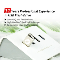 Super mini USB flash Drive 32GB 16GB 8 GB 4GB Metal Pen Drive Pendrive 128 64 32 16 8 GB USB Flash Memory unidad flash USB
