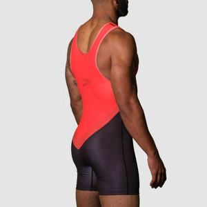 Conjunto de Uniforme de Halterofilia Sublimado con Logotipo Personalizado, Color Morado y Rojo, Singlet para Levantamiento de Pesas - Product Image 5