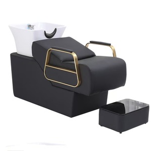 Sillón de Lavado de Cabello de Cuero Sintético de Alta Calidad con Esponja Cerámica, Duradero, en Oferta, para Salones de Belleza, Barberías y Spas - Product Image 3