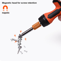 Jeu de tournevis à cliquet HARDEN Multi Tool Cr-v avec embouts de précision 46 pièces et poignée TPR