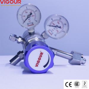 SS316L Entrée à double étage 300 Bar Sortie 20 Bar CV0.07 Régulateur de gaz argon GPL Régulateur de pression à <span class=keywords><strong>2</strong></span> étages - Product Image 2