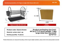 Égouttoir à vaisselle multifonctionnel et peu encombrant pour évier de cuisine, avec support de drainage pour bols et porte-couverts