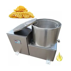 Small Scale French Fries Oil Deoiling Machine / Fried Food Deoiler / Stainless Steel Food Dehydrator Machine