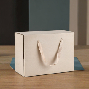 Boîte cadeau en carton ondulé personnalisée avec rabat de couvercle pliable, impression offset du logo personnalisé, emballage Matsutake, modèle valise 252 - Product Image 3