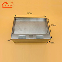 Caja de Conexión para Suelo sin Marco con Enchufe de Piso con Enchufe EU UK RJ45 CAT6, Venta Directa de Fábrica, Interruptor de Piano Eléctrico de Acero Inoxidable 10A / 16A