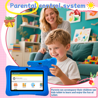 Tablet PC Infantil de 7 Pulgadas, HD Quad Core 1024x600, Aplicaciones Educativas, Juegos de Rompecabezas, 2GB, Wi-Fi, Nueva, Silicona, MTK