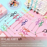 Barres de porte-clés de luxe artisanales de qualité supérieure, perles en vrac pour kit de fabrication de porte-clés, cadeaux pour femmes et hommes, artisanat DIY élite rapide