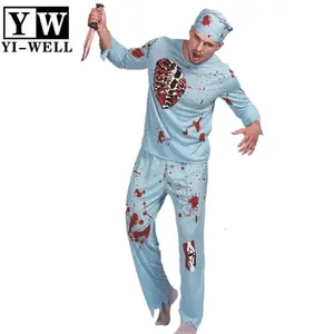 Mens Morto Zombie Sangrento Doctor Halloween Horror Assustador Da Enfermeira Fancy Dress Costume Outfit