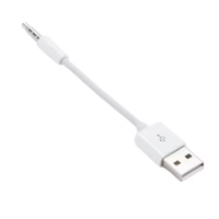 Câble adaptateur audio USB vers 3.5mm Jack 3.5mm vers chargeur USB 2.0 Câble de synchronisation de données pour iPod Shuffle 3rd 4th 5th Mobile Phones