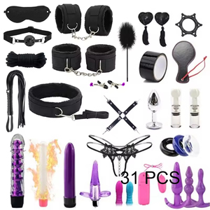 ชุดอุปกรณ์เซ็กซ์ BDSM 47 ชิ้น ประกอบด้วยกุญแจมือ ที่หนีบหัวนม แส้ ไม้ตีก้น ปลั๊กทวารหนัก เครื่องสั่น ของเล่นทางเพศสำหรับผู้หญิงและผู้ชาย - Product Image 5