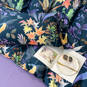 Copripiumino 100% cotone organico anni '60 lungo 3D stampato Set di 4 pezzi per piante da fiore eco-friendly - Product Image 3