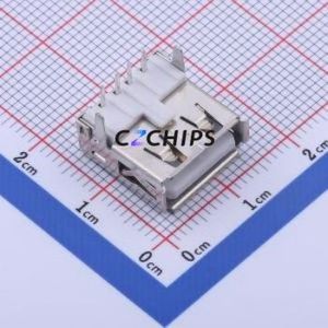 901-232A1011D10202 <b>USB</b> Connector Bent Lead Through Hole Connector Type-<b>A</b> <b>USB</b> <b>2.0</b> Female Right Angle Insert - Product Image 1