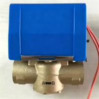 Actionneur de vanne de zone électrique 3 voies en laiton motorisé pour unité de ventilo-convecteur (FCU) CVC à rappel par ressort 220V DN15 DN20 DN25 OEM