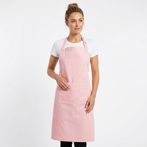 Delantal de cocina rosa pastel suave para cocinar y hornear, tela ligera - Delantales profesionales de algodón - Product Image 1