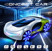 Nouvelle Conception Voiture de Course Électrique à Double Jet Lumineux pour Drift, Jouet CV-E600, Utilisation Intérieur-Extérieur, Plastique, Télécommande 50m, 2*AA