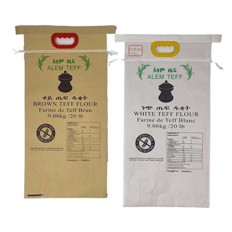 teff flour paper bag for 25lb