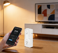 Enchufe Inteligente WiFi con Sensor de Temperatura, Control Remoto y Temporizador, Enchufe de Calefacción para el Hogar, Alta Calidad, Mejor Precio
