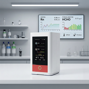 Detector de Gases de Contaminación Atmosférica, Radón (Rn) y Formaldehído (HCHO), Calibración Inteligente del Entorno, Portátil, Temperatura Integrada - Product Image 1