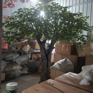 Árboles Artificiales de <span class=keywords><strong>Roble</strong></span> Grande con Aspecto Envejecido, Árbol de Ficus para Decoración - Product Image 1