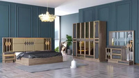 Ensemble de meubles pour chambre à coucher design moderne d'usine Lit en bois en vente Mobilier de maison de luxe King Queen Size