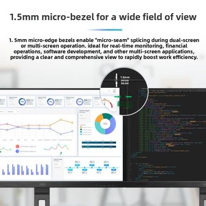 Écran d'ordinateur Aoc 27e2h 23,8 pouces Full HD 75 Hz à faible lumière bleue pour le bureau, l'apprentissage et le travail, montable au mur, noir - Product Image 3