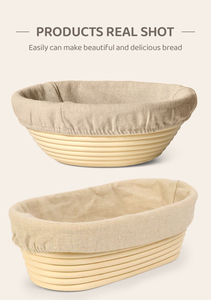 Bộ 2 giỏ ủ bánh mì, gồm 1 giỏ tròn 9 inch & 1 giỏ oval 10 inch, kèm dao nạo và bàn chải làm bánh mì lên men - Product Image 6