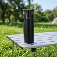 Thermos de voyage haut de gamme pour affaires, 470 ml, sans BPA, en acier inoxydable, isolé sous vide, avec couvercle, facile à utiliser