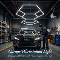 Lampu Workstation Garasi Pabrikan 6500K Putih Dapat Diredupkan Rakitan DIY Lampu LED Kustom untuk Bengkel Mobil Showroom Mobil